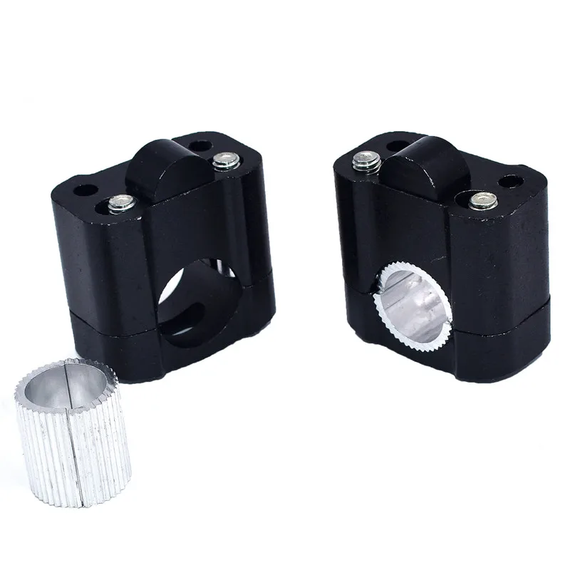 

1 pair CNC 22mm 28mm Off Motorcycle Bar Clamps Handlebar riser Adapter for 7/8" 1-1/8 Pit Dirt motorbike
