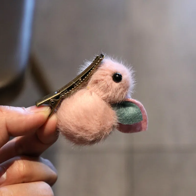 Модные милые меховой помпон шпильки для волос с кроликами Hairring однотонные Пасхальный кролик Заколки для волос принцессы Головные уборы аксессуары для волос