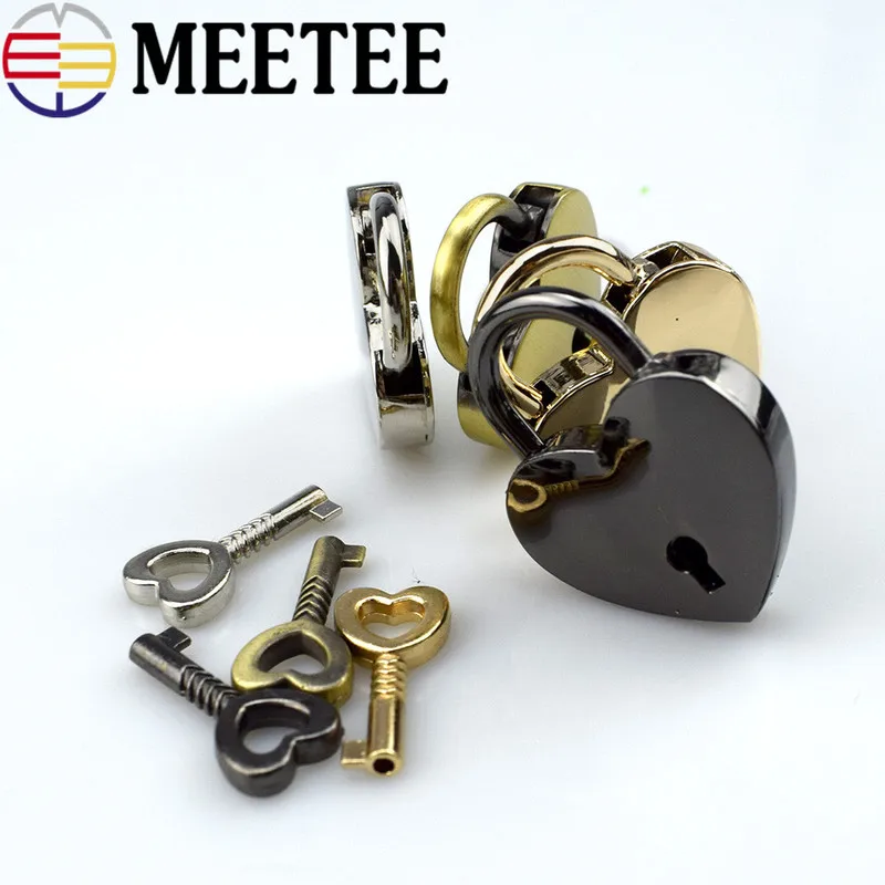 5/10 шт. Meetee сердце Форма с декоративной металлической пряжкой и застежкой с поворотом Поворотный замок с ключом "сделай сам" Для женщин сумки из натуральной кожи сумка кошелек Часть подарки аксессуары