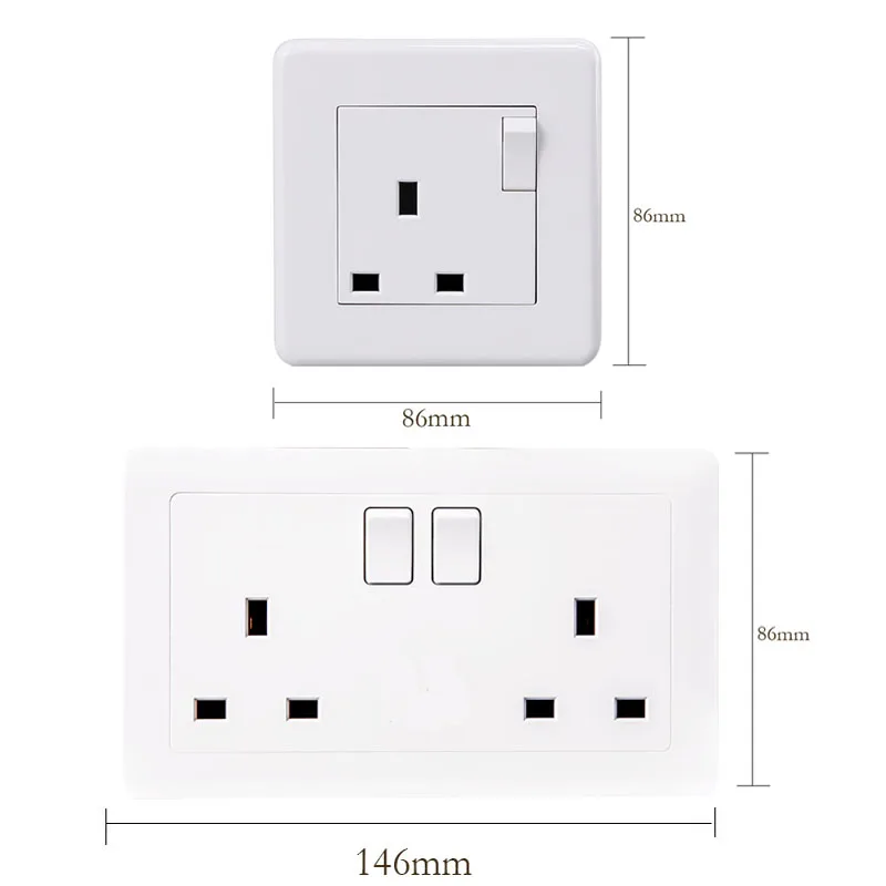 1 шт. настенная розетка стандарт Великобритании 1/2 банда переключаемая розетка выключатель электрическая розетка панель питания поставляется с крепежными винтами