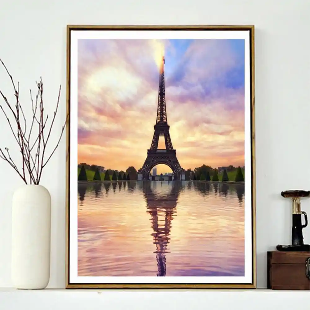 Pintura diamante em volta completa cenário paris 5d diy diamante bordado  mosaico kit de arte paisagem decoração para casa|Ponto cruz com pintura de  diamante| - AliExpress