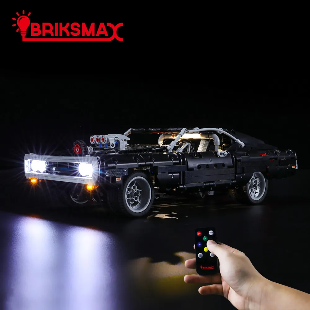 

BriksMax Led Light Kit For 42111 Technic Dom's Dodge Charger Toys Building Blocks Model Lighting Set Remote Control Edition
