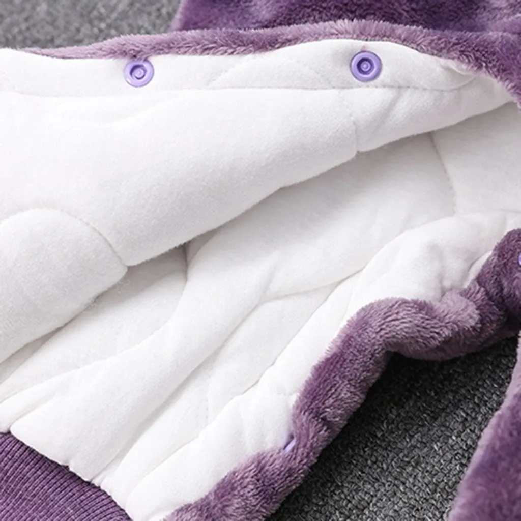 Newborn Toddler Baby Thickening Pure Color Animal Embroidery One-Piece Garment newborn clothes детская одежда kids clothes