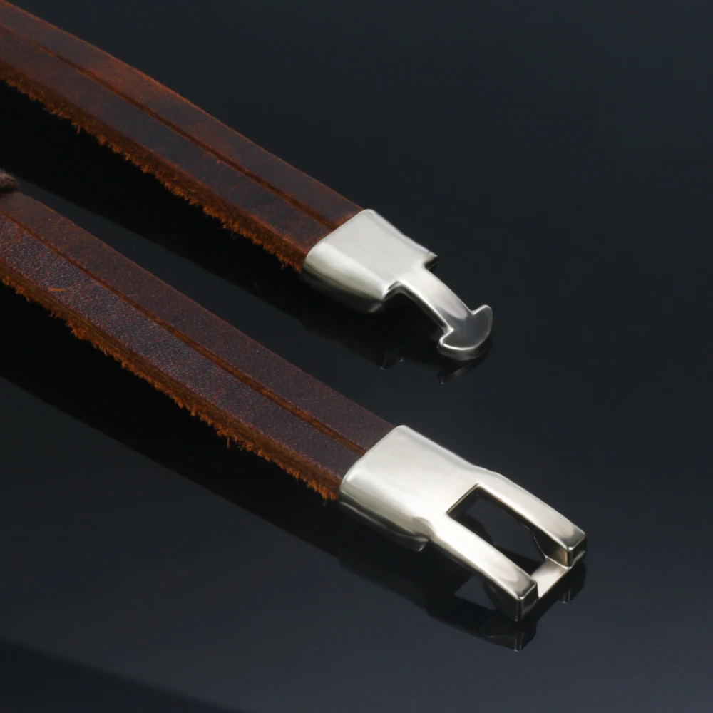 Vintage Brown Leather Bracelets for Men Women