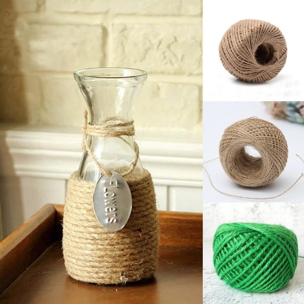 9 Color Natural Jute Rope Line Crafts Bottle Flower Shop Scrapbook Decoration Gardening Bundled Packaging Hand Woven Vintage Thread Aliexpress 9 color natural jute rope line crafts bottle flower shop scrapbook decoration gardening bundled packaging hand woven vintage