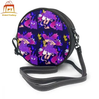 

Haunter Shoulder Bag Deltarune X Pokemon Leather Bag Trending Teen Women Bags Crossbody Multifunctional High quality Round Purse