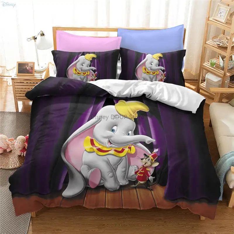 Disney Dumbo Stars Single Duvet Quilt Cover Kids Boys Girls Bedding Bedroom Set Children's