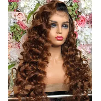 

Glueless Lace Front Synthetic Wigs Hair For Black Women With Baby Hair Water Wave Middle High temperature Ratio