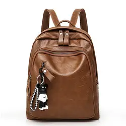 Трансграничной школьная сумка Для женщин 2019 Новый стиль, из мягкой Pu искусственной кожи pi fang утечки рюкзак Повседневное средний рюкзак для