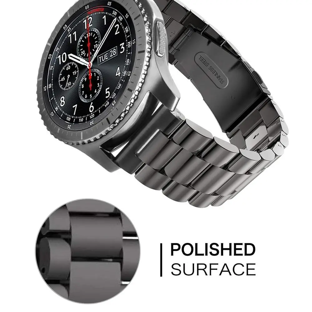 Ремешок для часов из нержавеющей стали huawei watch gt 2 46 мм 42 Samsung Gear S3 Frontier galaxy active amazfit