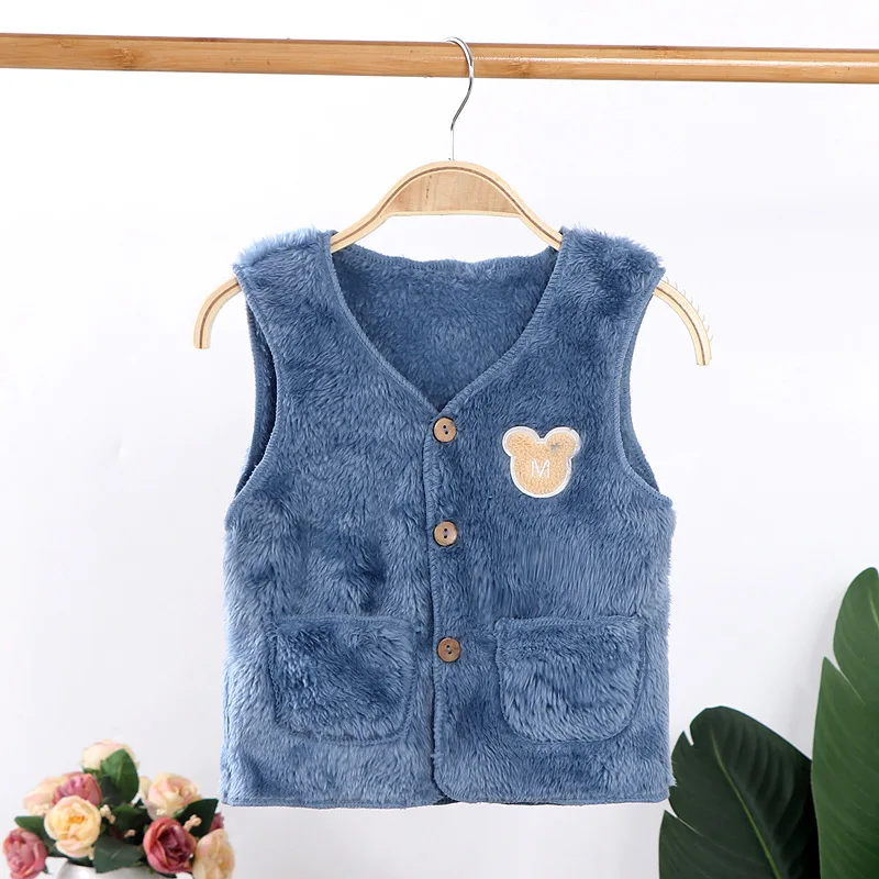 【ArimCloset】winter fur baby waistcoat〜ファーのチョッキ Winter Vest For Girl Fur Baby Vests Boys Girls Waistcoat