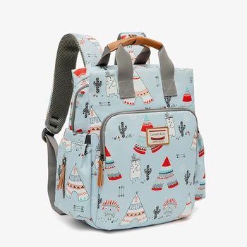 

Waterproof Cartoon Diaper Bag Large Capacity Mother and Baby Backpack Maternity Floral Printing Nappy Bag For Travel Stroller