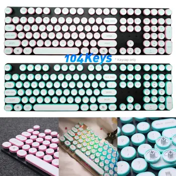 

Backlit Wired Round Keycaps With Backlit For Mechanical Keyboard Wired USB Peripheral Gaming