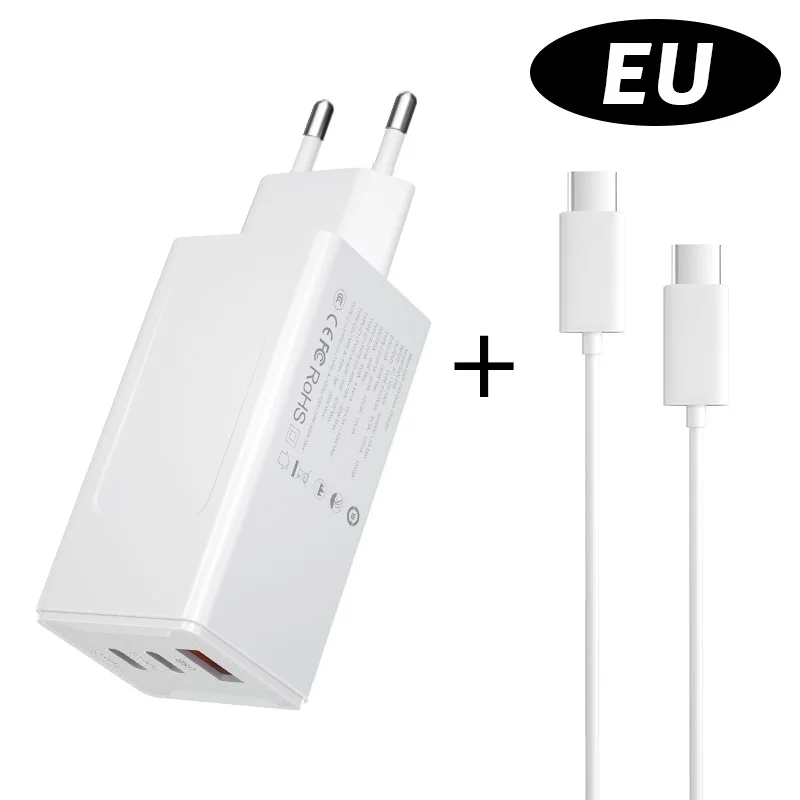 Transpeed GaN 65W Fast Charger 65W USB-C Quick Charge Type-C Wall Fast USB Charger EU US plug For iPhone QC3.0 PD3.0 5V 2A/4.5A 65w charger phone Chargers