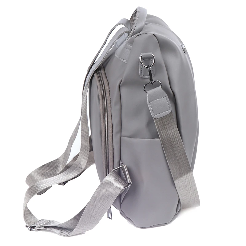 Men's Shoulder Bag oxford and metal material Portable Casual Travel Bag Anti-Theft Male Mini Crossbody Bag Black/Kahki