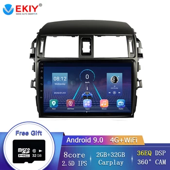 

EKIY 9" IPS Multimedia Stereo System GPS Navigation Unit For Toyota Corolla E140/150 2008-2013 Android 8.1 Bluetooth 4G/WIFI DSP