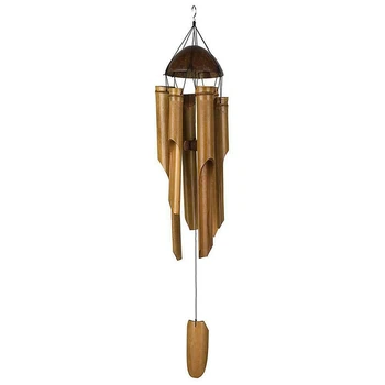 

Bamboo Wind Chimes Big Bell Tube Coconut Wood Handmade Indoor and Outdoor Wall Hanging Wind Chime Decorations