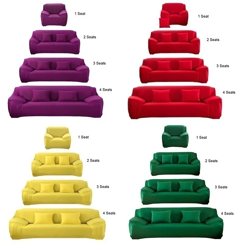 1-4 Seaters модные однотонные реклайнер диван Чехлы мягкие эластичные мягкие чехлы Защита для дивана