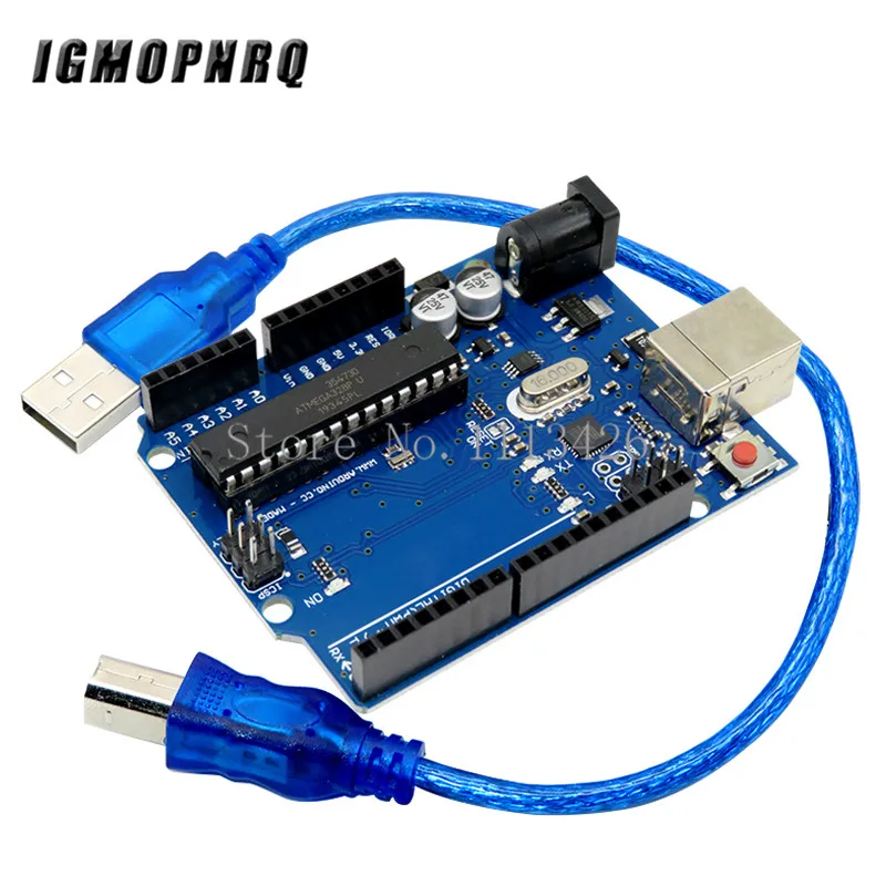 Chip Atmega16U2 + Mega328P Ufficiale Uno R3 Per Scheda Di Sviluppo Arduino Uno R3 + Cavo Usb