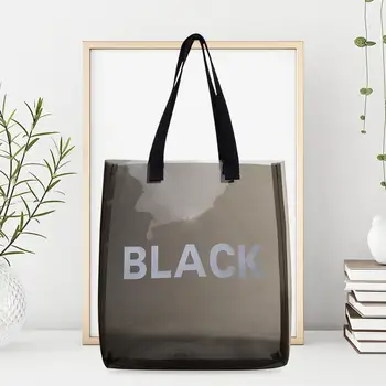 

Shopping Bag Ins Popular Fashion Large Transparent Jelly PVC Trend Handbag Shoulder Tote Bag Waterproof Totes Beach Women's Bags