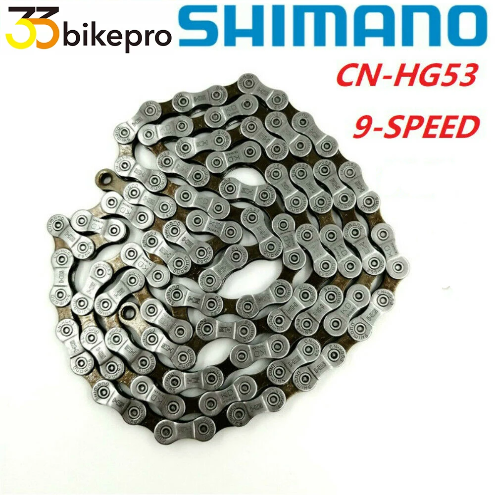 Shimano CN-HG53 9 скоростей MTB цепь для дорожного велосипеда SORA/ALIVIO/ACERA/DEORE/Tiagra 112 ссылки |