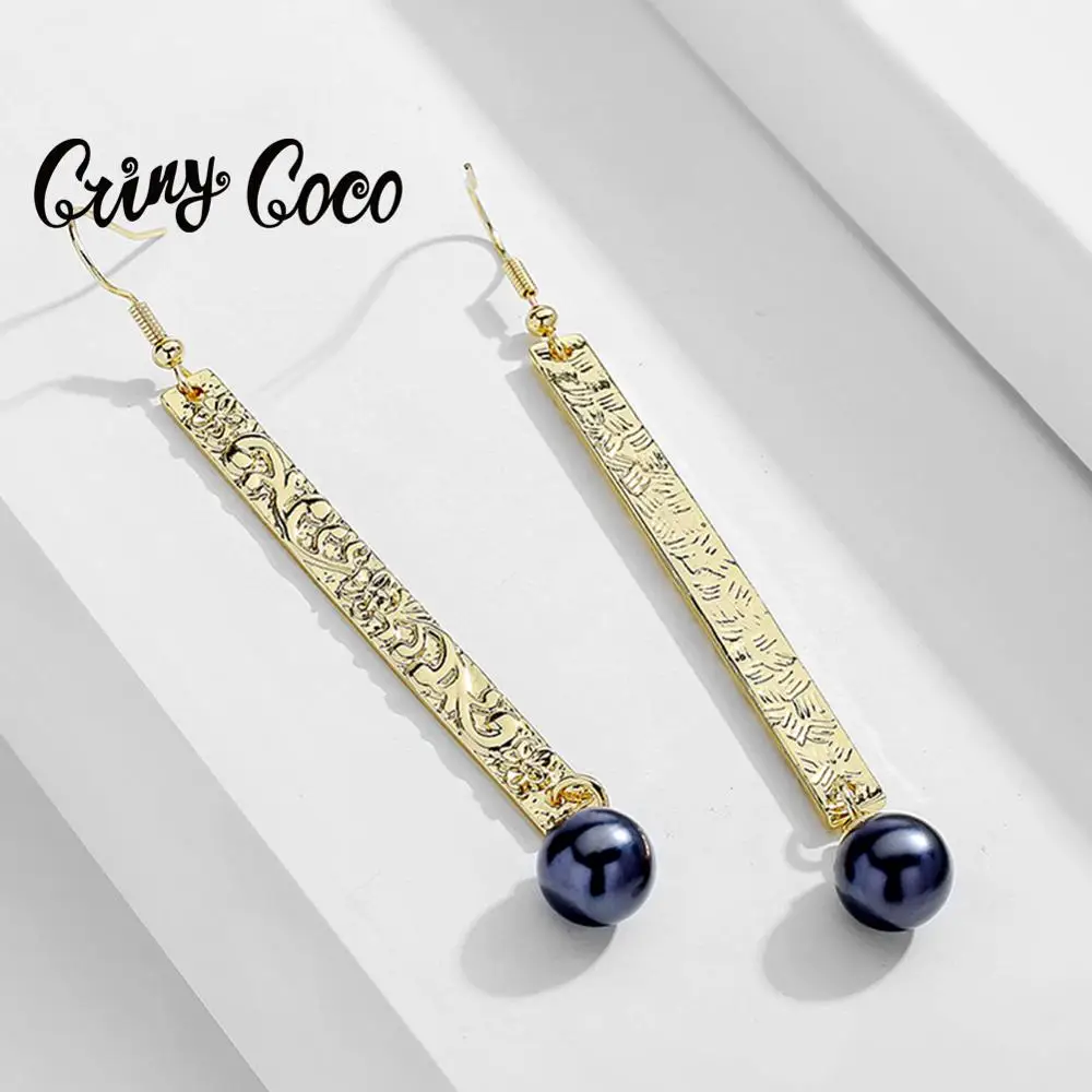 Длинные серьги капельки Cring Coco в гавайском стиле новинка 2020 дизайнерские массивные бохо Висячие