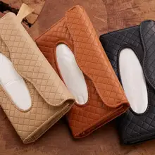 Автомобильный тканевый ящик из искусственной кожи козырек от солнца коробка салфеток держатель авто аксессуары для интерьера