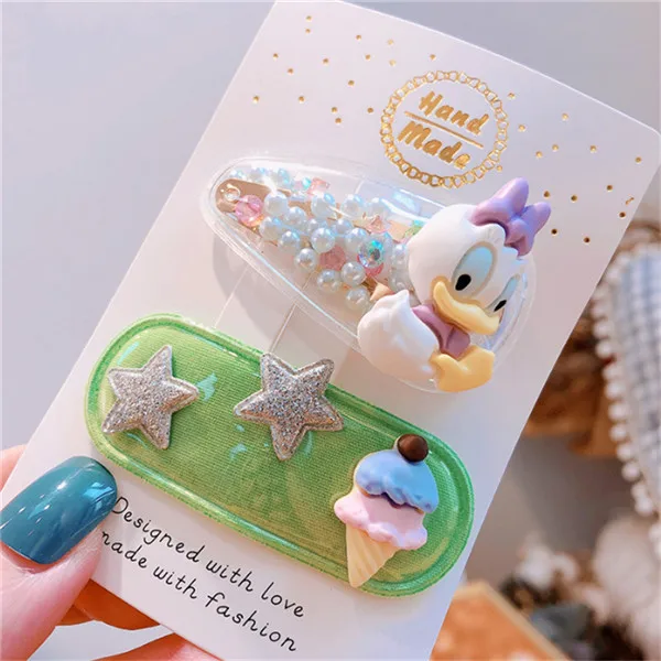 6 компл./лот, новые милые Прозрачные лазерные заколки для волос с жемчугом, заколки для волос для девочек, аксессуары ручной работы, заколки для волос, набор головных уборов - Цвет: set 2