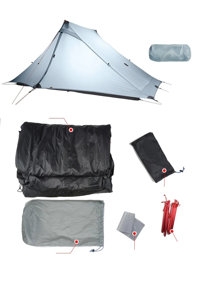 FLAME'S CREED Lanshan 1 pro 2 pro палатка для улицы на 1 человека 2 человека Сверхлегкая палатка для кемпинга 3 сезона 20D Silnylon безшовная палатка