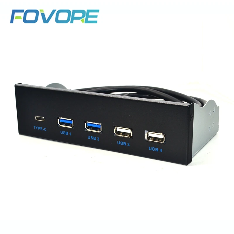 5 25 дюймов USB 3 1 GEN2 спереди Панель usb-хаб 2 Порты и разъёмы s 0 + USB2.0 TYPE-C с TYPE-E разъем