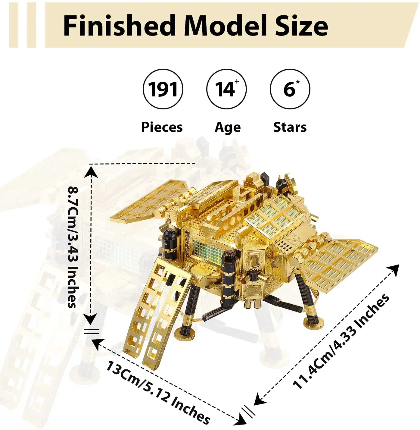 Microworld 3D Metal Styling Puzzle Games Chang\'e-3 Space Rocket Model Kits Laser Cutting DIY Jigsaw Toy Gift For Home Decorative