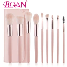 BQAN 9 pièces/ensemble pinceaux de maquillage confortable cheveux synthétiques maquillage brosse ensemble fond de teint poudre ombre à paupières outil cosmétique avec sac(China)