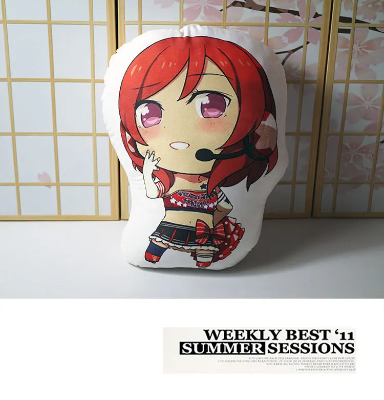 Love Live Подушка игрушка аниме Школьный идол проект Honoka Kotori короткая плюшевая кукла Двусторонняя наволочка 50 см для подарка