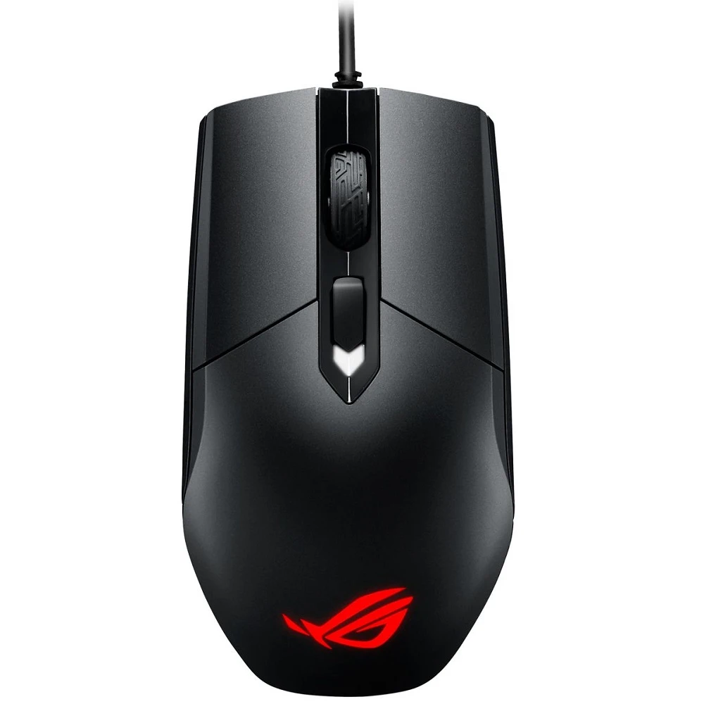 Мышь ASUS ROG Strix Impact 90MP00P0-B0UA00 оптическая, проводная, 5000 dpi, USB, RGB подсветка, цвет: черный