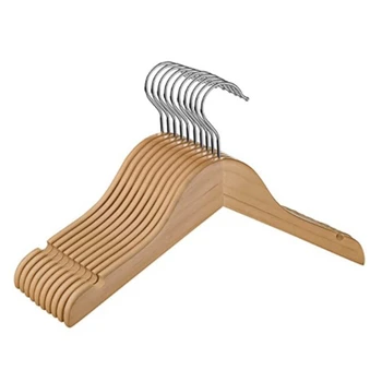 

LBER Wooden Children's/Children's Hangers (10 Pack) Smooth and Durable Wooden Baby/Parenting Hangers-12.5 Inch-Space Saving, 360