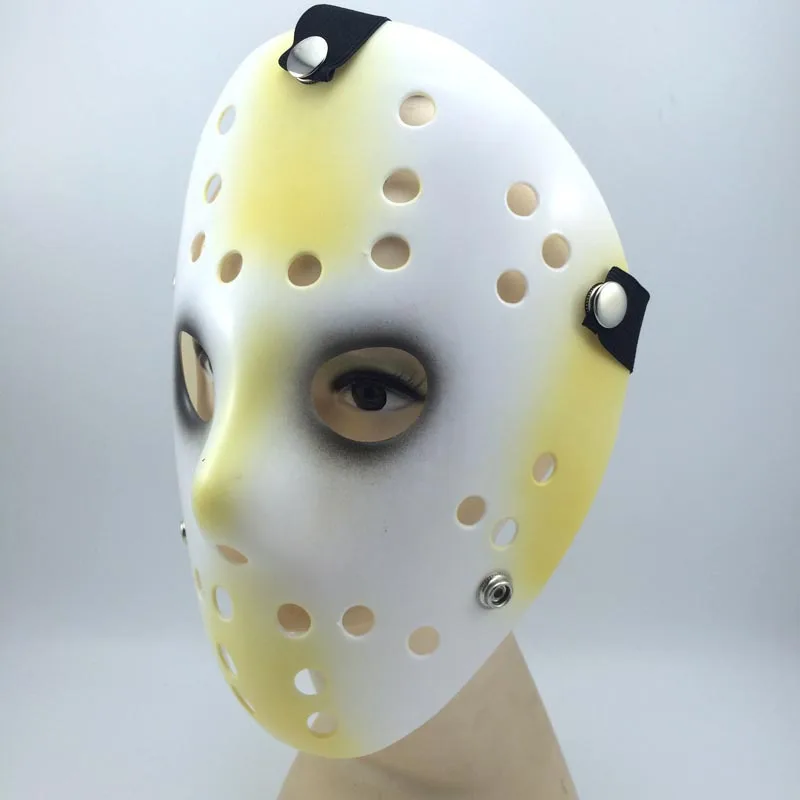 Halloween Mask Makeup Ball Yellow White Jason Mask Horror Holiday Funny Props Manufacturers Wholesale