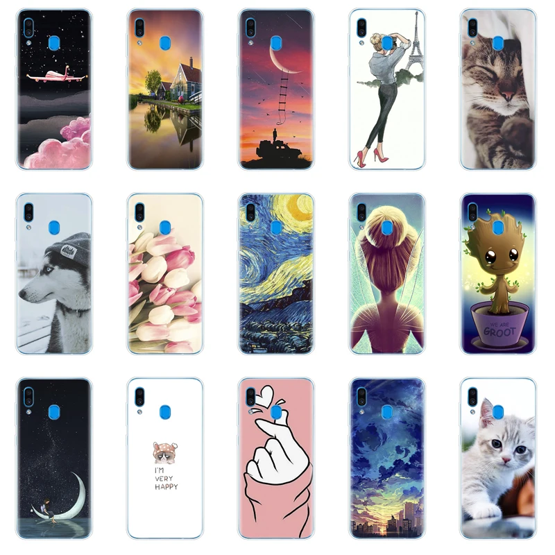 Чехол для Samsung Galaxy A20 чехол A20E силиконовая задняя крышка A 20 2019 A205F A202F мягкий бампер