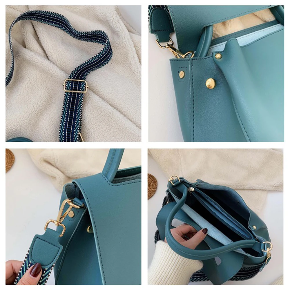 Fashion Simply PU Leather Crossbody Bag For Women 2020 winter Solid Color Shoulder Messenger Bag Lady Chain Travel Small Handbag