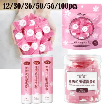 

Dry Compressed Coin Magic Disposable 100pcs Face Towel Travel Nonwoven Towel Useful Hot