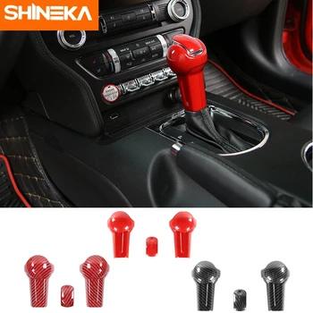 

SHINEKA Interior Stickers for Ford Mustang 2015+ Car Gear Head Decoration Cover for Ford Mustang 2015+ Accessories Car Styling