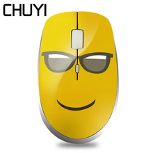 CHUYI 2,4G беспроводная мышь Милая мультяшная мордочка Экспрессия компьютерные мыши 1000 dpi 3D Mini USB оптическая Бесшумная Mause для подарка ноутбука