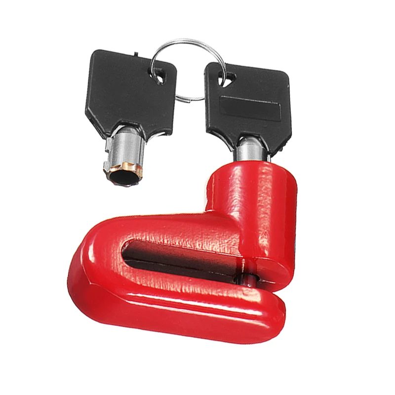 red lock Дисковые тормоза замок Колеса Портативный Противоугонная Блокировка стальной проволоки велосипед электрический скейтборд для скутера аксессуары - Цвет: red lock
