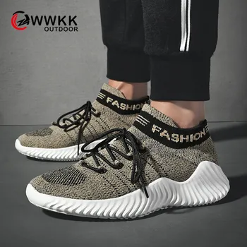 

WWKK Running Shoes Breathable Mesh Outdoor Sports Shoes Men Lightweight Athletic Training Footwear Jogging Sneakers Basket Homme