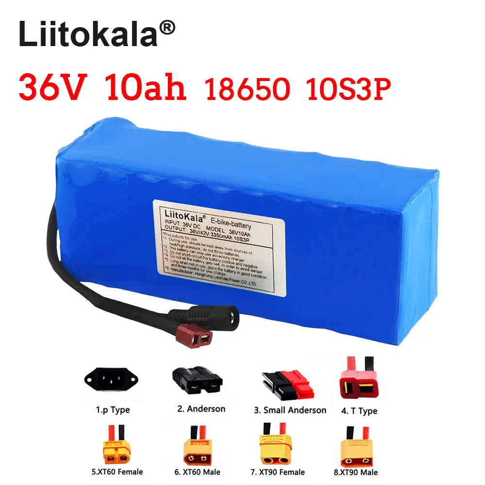 Аккумулятор для электрического велосипеда LiitoKala 36 В 10 Ач 10S3P 18650|Комплекты
