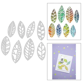 

2020 New Hot Leaves Metal Cutting Dies Stencils and Scrapbooking Paper For 3D Card Making Leaf Foil Die Cut Crafts Sets No Stamp
