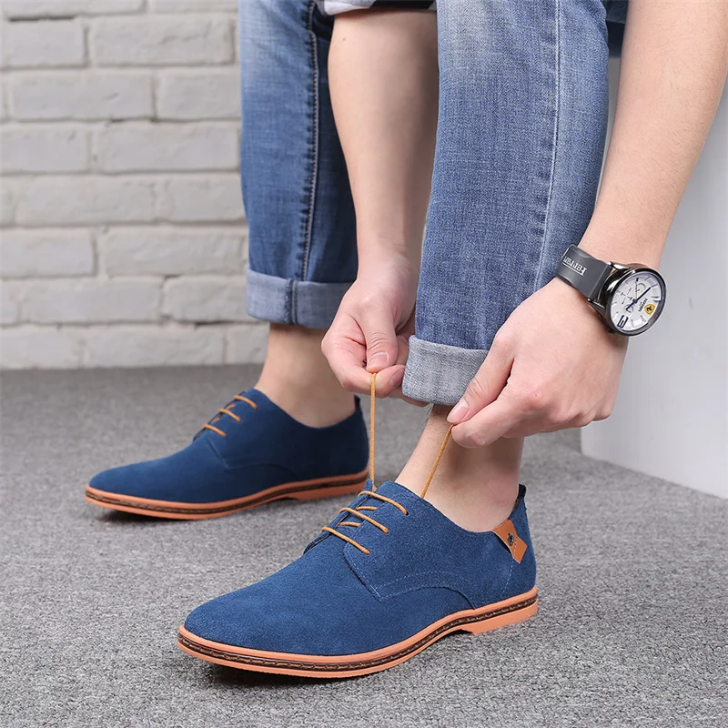 Classic Brogues Shoes For Men Frosted Suede Leather Shoes Casual Footwear Sneakers Shoes Plus Size megamarketplace These Clas...