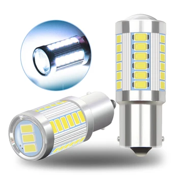 

1156 1157 7440 7443 P21W BA15S 33 SMD 5730 LED Car Backup Reserve Light Motor Brake Bulb Daytime Running Lights White red orange
