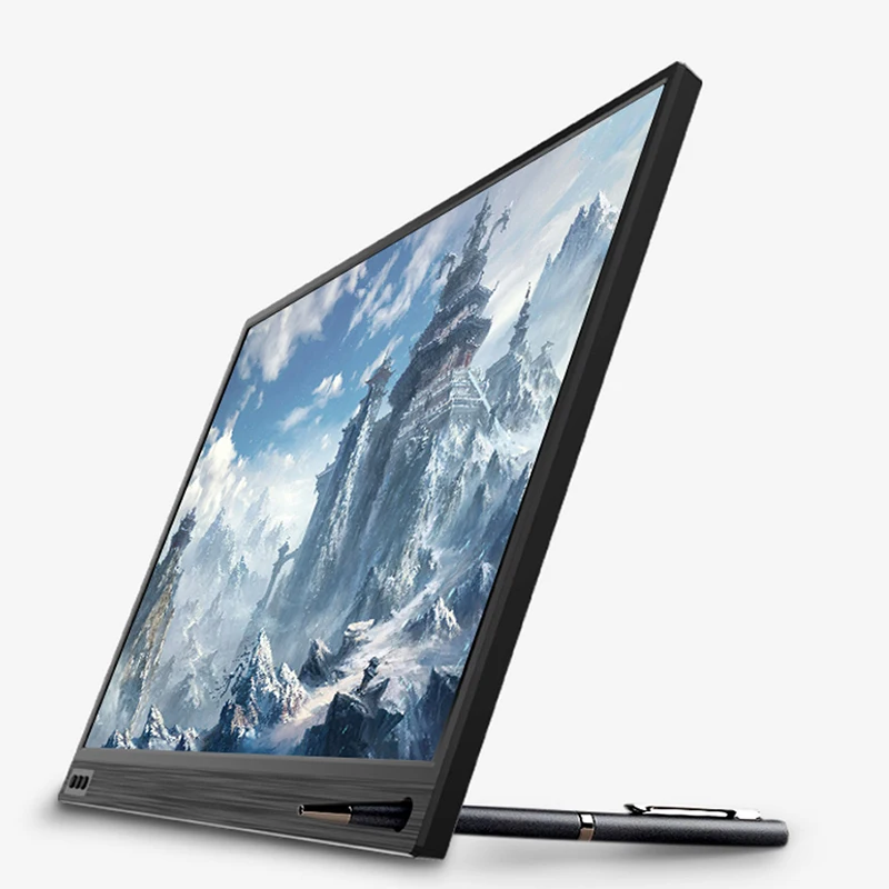  P15A Portable Monitor 1920X1080 HD IPS 15.6-Inch Display Computer LED Monitor with Leather Case for