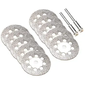 

Diamond Cutting Wheel (10 PCS) Disc Kit and 2 Pcs Arbor Shafts