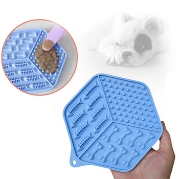 

2pcs Dog Lick Pad Anti-Gulping Suction Cup Silicone Pet Lick Mat Cat Slow Feeder Pad Kitten Puppy Feeding Device Dog Accessories